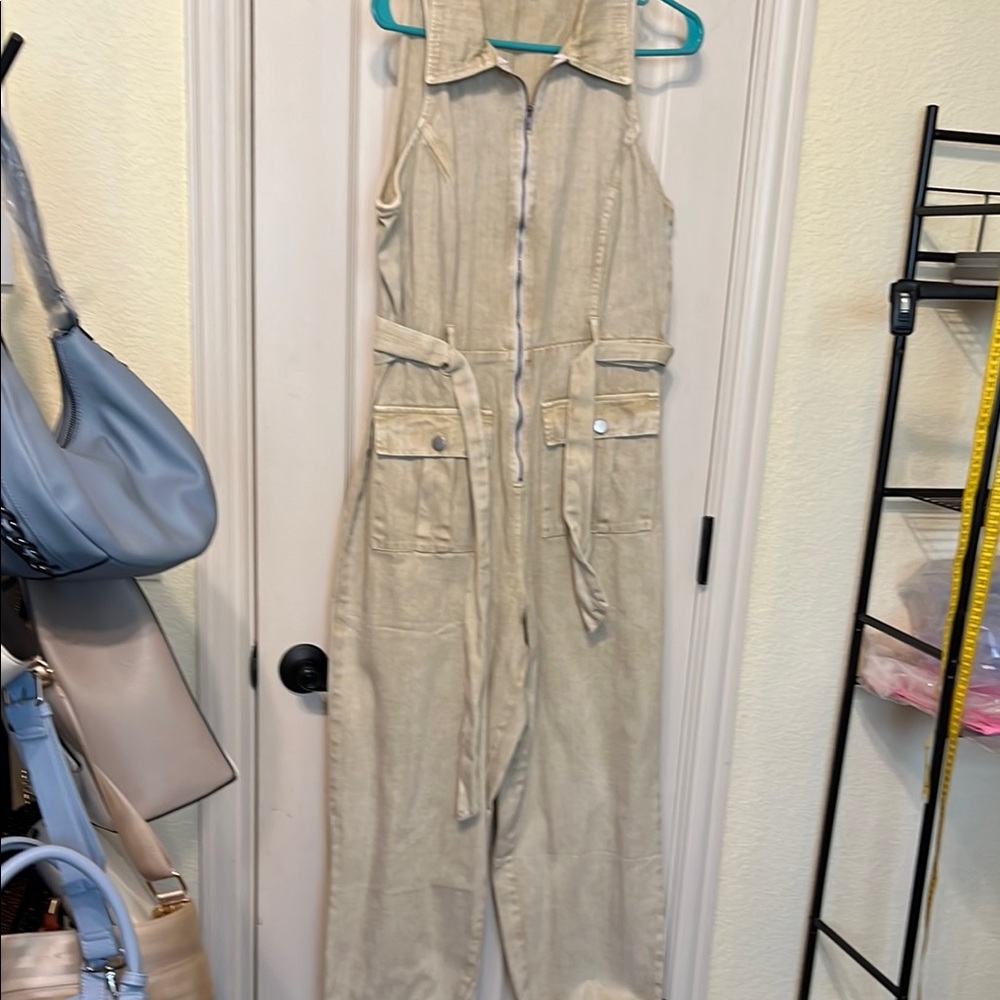 Women's Beige Jumpsuit